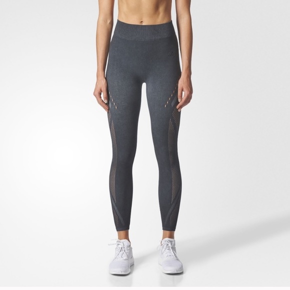 adidas warp knit tights grey